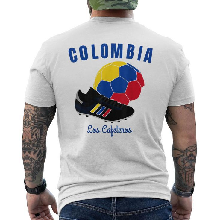 Soccer Boot Ball Cafeteros Colombia Flag Football Women Men's T-shirt Back Print