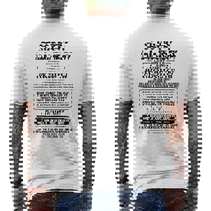 Sorry I Am Already Taken By A Freaking Awesome Guy Born May Men's T-shirt Back Print