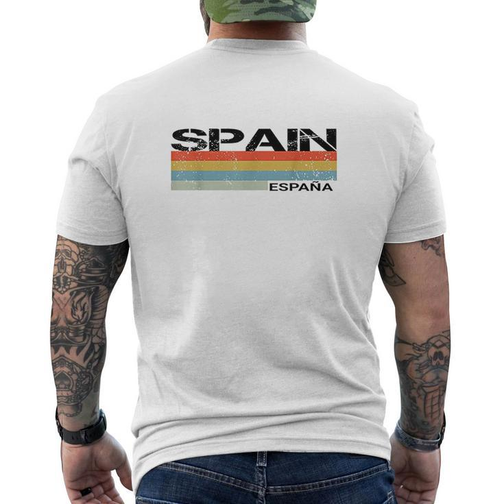 Spain & Spanish Language Espana Retro Vintage Stripes Mens Back Print T-shirt