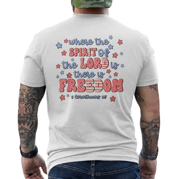 Where The Spirit Of The Lord There Is Freedom Men's T-shirt Back Print