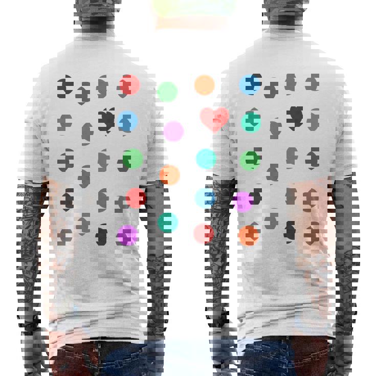 Spotty Dots Spots & Heart Yellow Men Women Children Spot Men's T-shirt Back Print