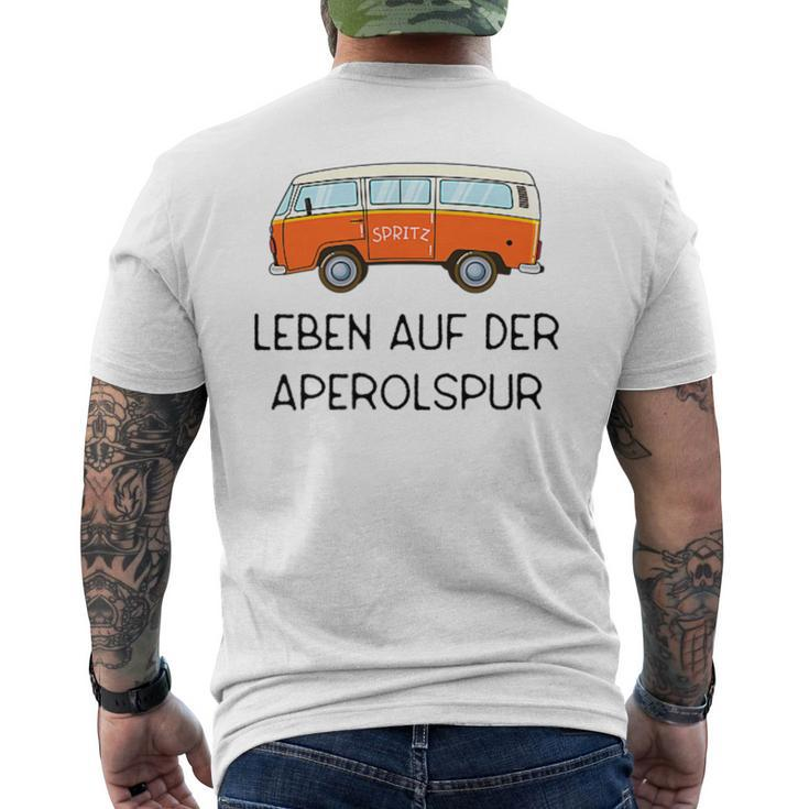 Spritz Leben Auf Der Aperolspur S T-Shirt mit Rückendruck