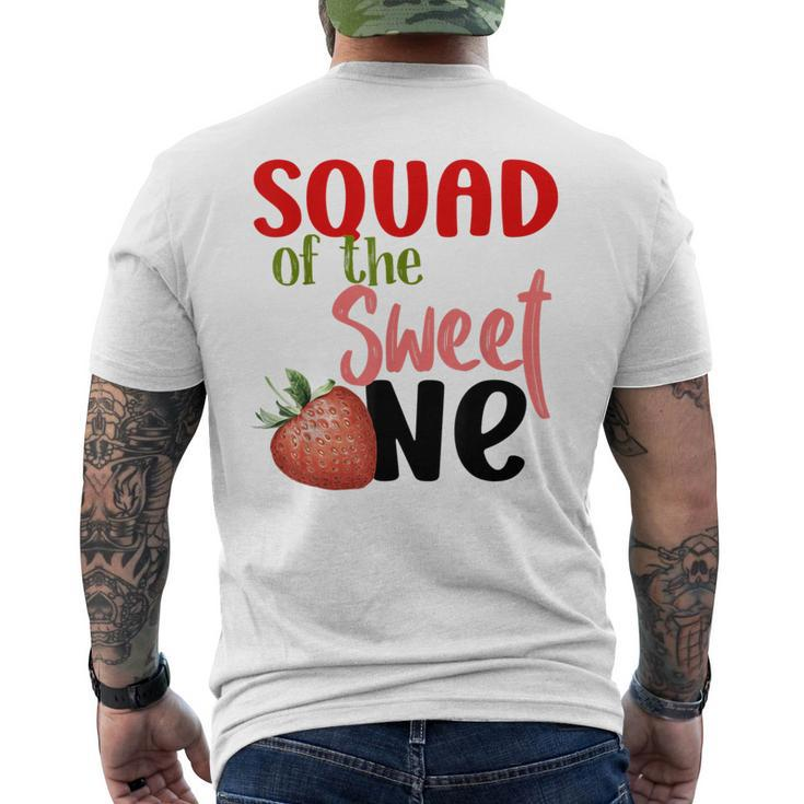 Squad The Sweet One Strawberry Birthday Family Party Men's T-shirt Back Print