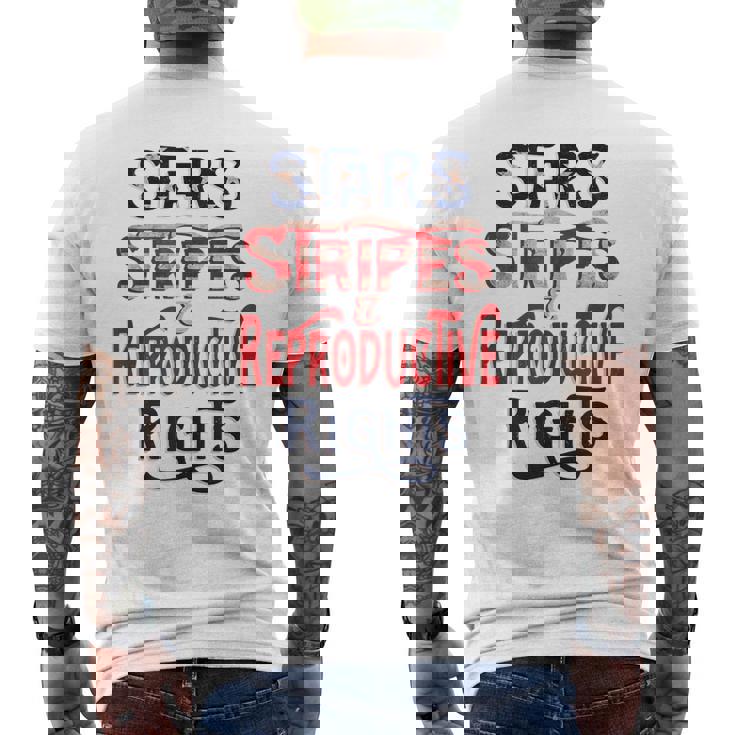 Stars Stripes And Reproductive Rights 4Th Of July Feminist Mens Back Print T-shirt