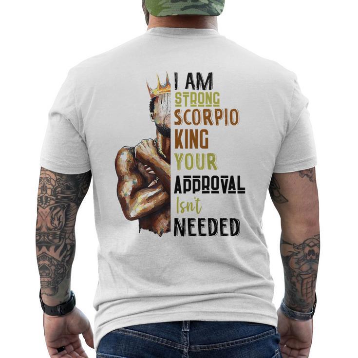 Strong Scorpio King Birthday Zodiac Astrology Dad Men's T-shirt Back Print