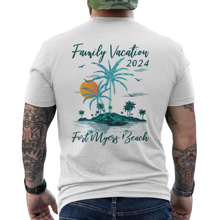 Summer Family Vacation 2024 Florida Fort Myers Beach Men's T-shirt Back Print