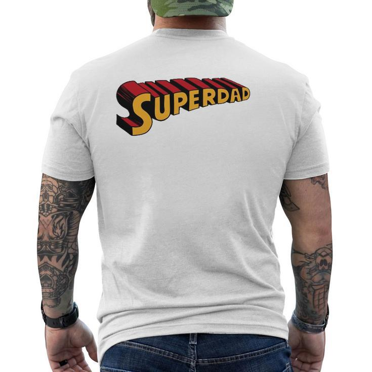 Super Dad Superdad Superhero Dad Mens Back Print T-shirt