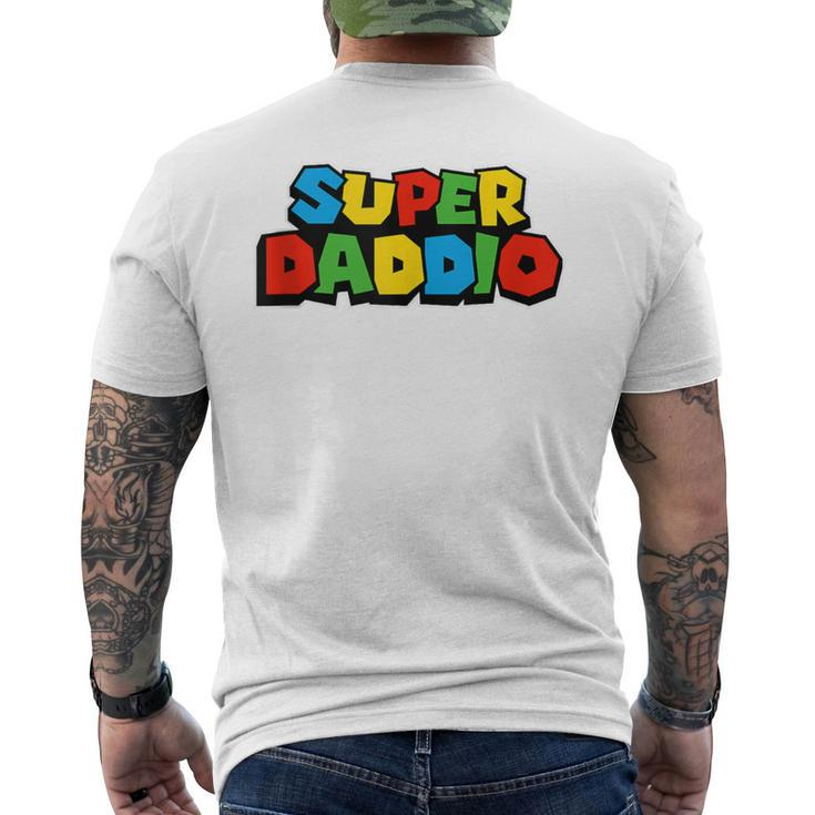 Super Daddio Video Game Father's Day Men's T-shirt Back Print