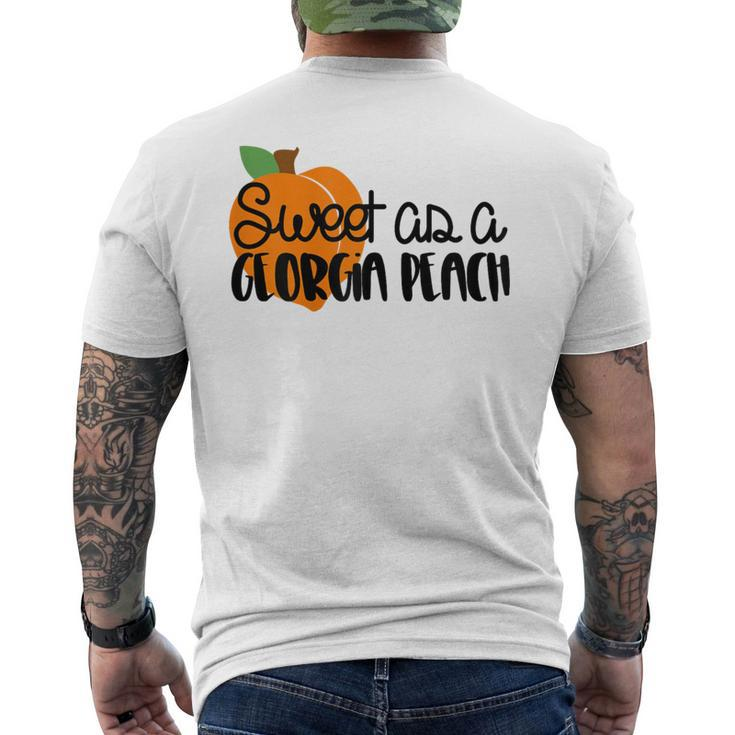Sweet As A Georgia PeachWith Bright Peach Men's T-shirt Back Print