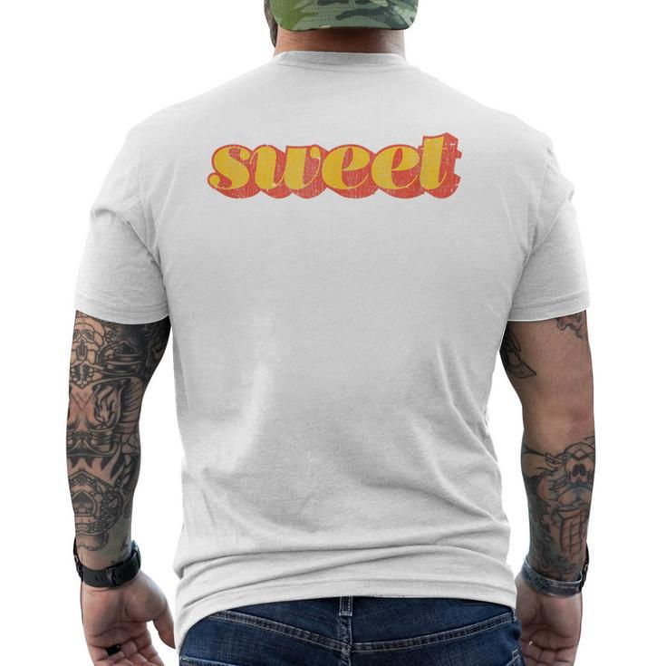 Sweet Word Retro Vintage 70S Style Men's T-shirt Back Print