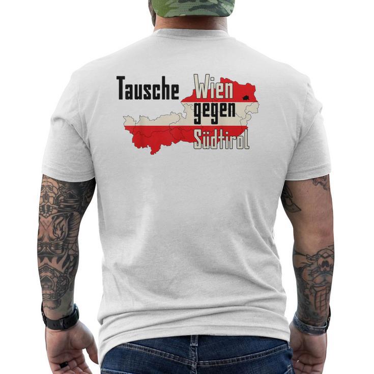 Tausche Wien Gegen Südtirol T-Shirt mit Rückendruck