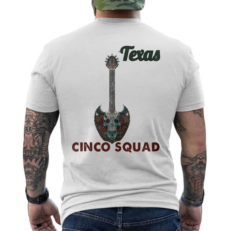 Texas Cinco Squad Cinco De Mayo Music Guitar Men's T-shirt Back Print