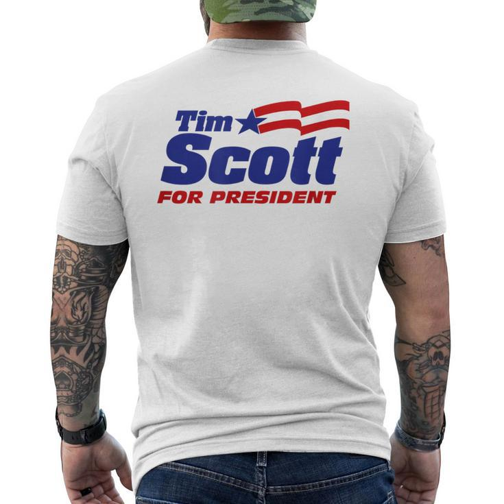 Tim Scott For President 2024 Scott 2024 Republican Patriot Men's T-shirt Back Print