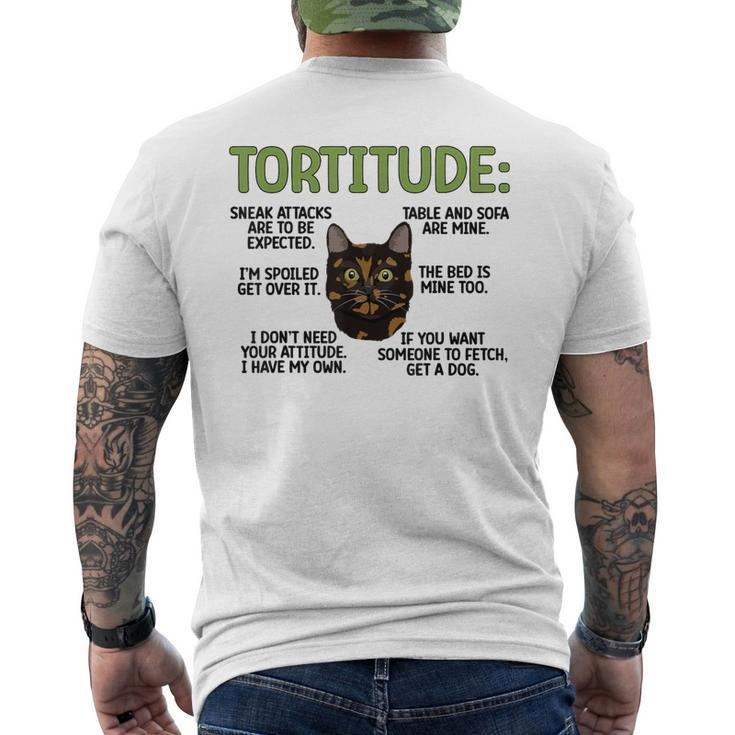 Tortitude Tortie Cat Lover Tortoiseshell Cat Owner Men's T-shirt Back Print