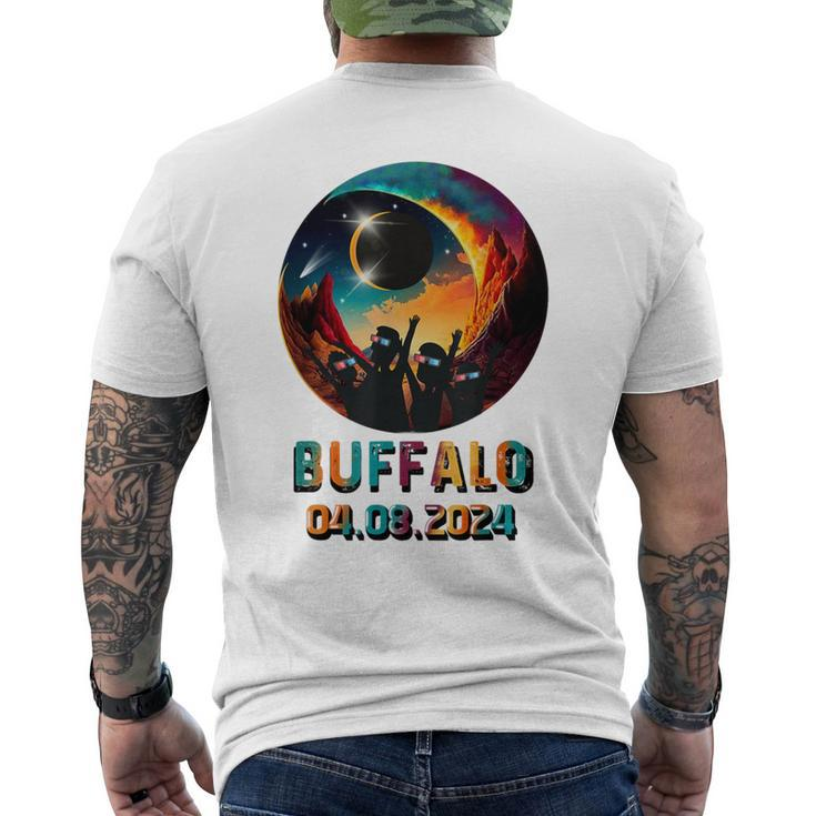 Total Solar Eclipse 2024 Totality Buffalo Men's T-shirt Back Print