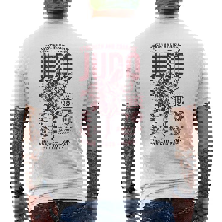 Traje De Judo Retro Desgastado Hombresintage Judo Camiseta Hombre Estampado Espalda