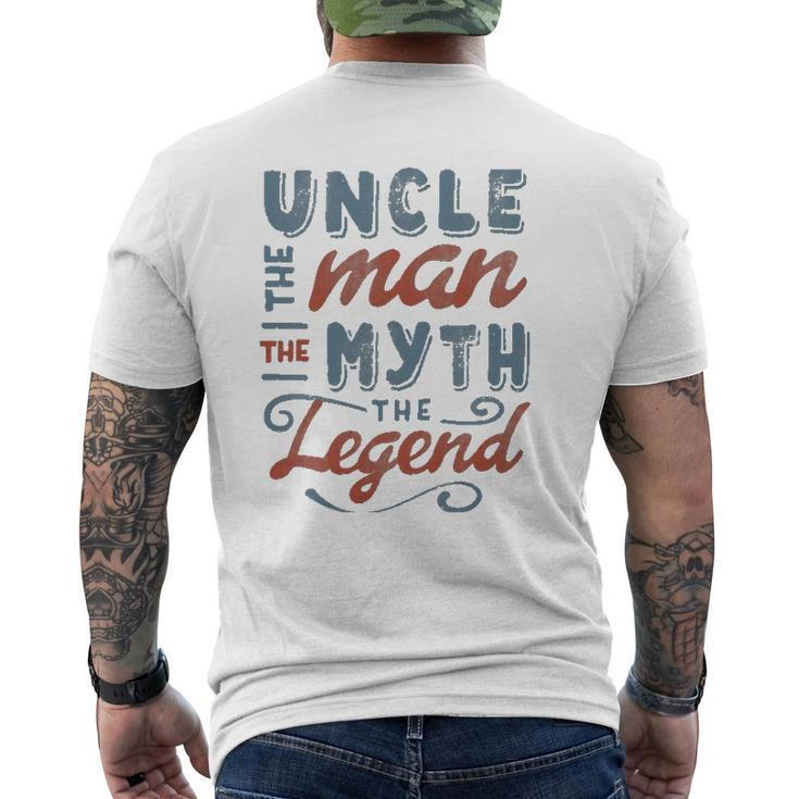Uncle The Man Myth Legend Father's Day Men's Mens Back Print T-shirt