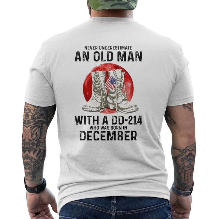 Never Underestimate An Old Man With A Dd-214 December Mens Back Print T-shirt