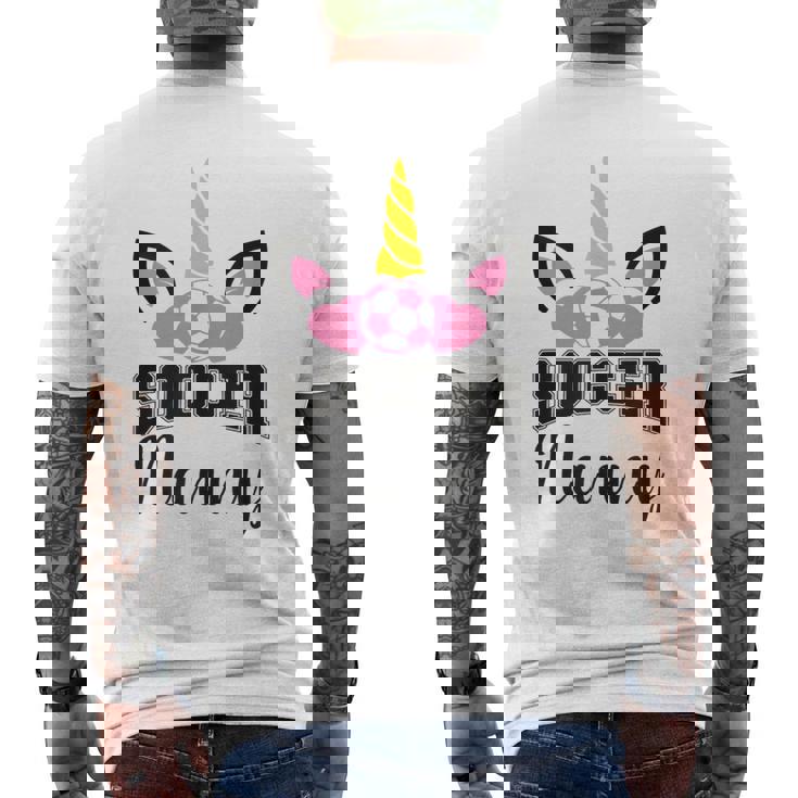 Unicorn Soccer Nanny Magic Father's Day Surprise Men's T-shirt Back Print