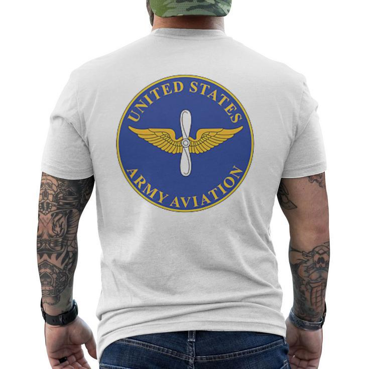 US Army Aviation Branch Insignia Veteran Veterans Day Men's T-shirt Back Print