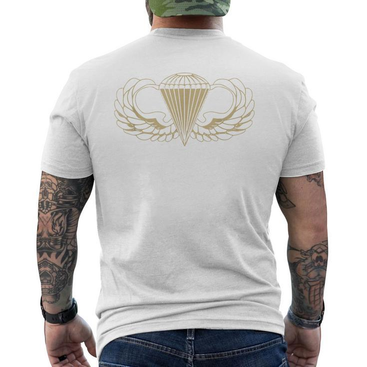Us Army Parachute Wings Badge Airborne Odg T-Shirt mit Rückendruck