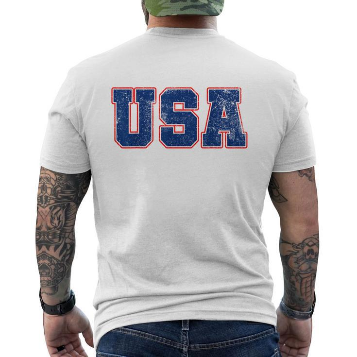Usa Flag Us Flag American Flag United States Of America Flag Men's T-shirt Back Print