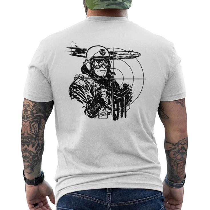 Usa World War 2 Bomber Ww2 Vintage Wwii Military Pilot Men's T-shirt Back Print