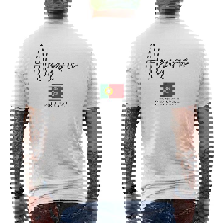 Vacaciones Bandera De Portugal Isla Algarve Camiseta Hombre Estampado Espalda