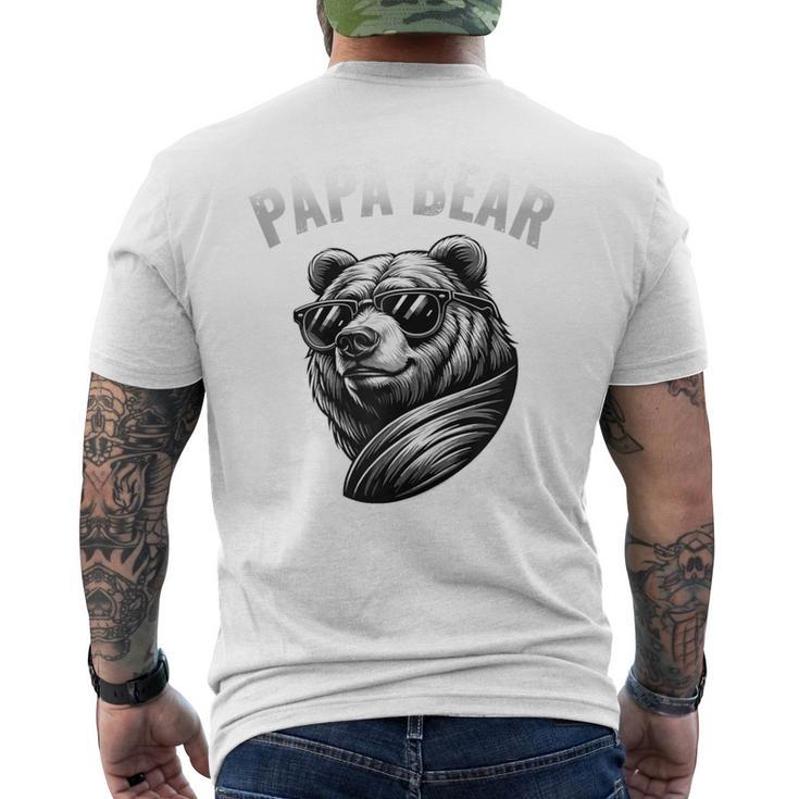 Vatertag Papa Bär Outfit Kapuzenjacke T-Shirt mit Rückendruck