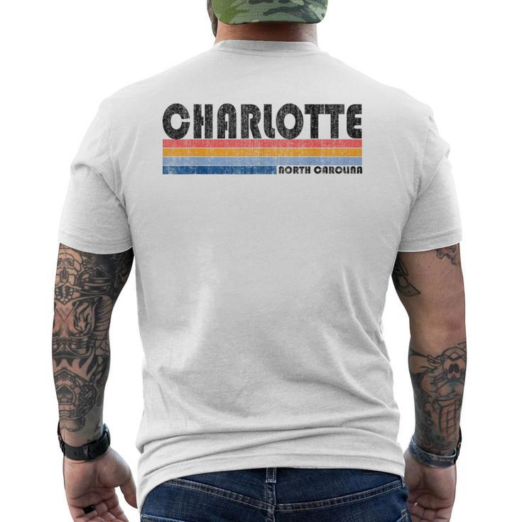 Vintage 1980S Style Charlotte Nc T Men's T-shirt Back Print