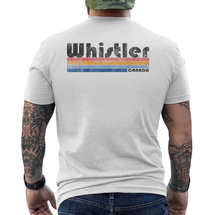 Vintage 1980S Style Whistler Canada Men's T-shirt Back Print