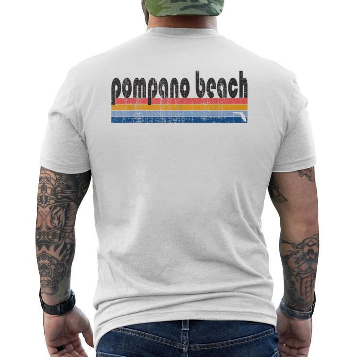 Vintage 80S Style Pompano Beach Fl Men's T-shirt Back Print