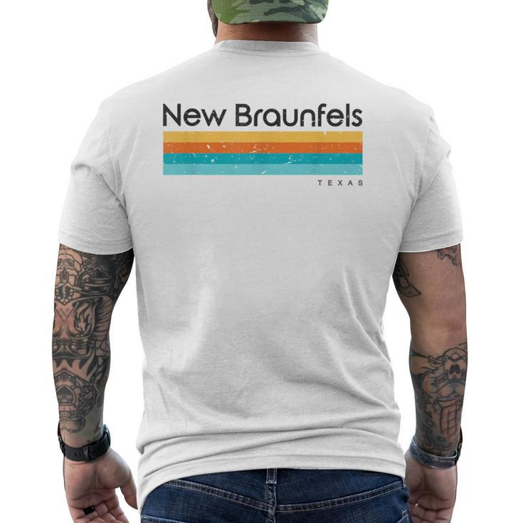 Vintage New Braunfels Tx Texas Usa Retro Men's T-shirt Back Print