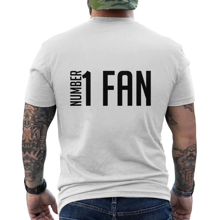 Vintage Graphic Number 1 Fan Mens Back Print T-shirt