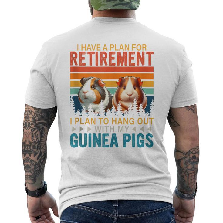 Vintage Plan For Retirement To Hang Out With Guinea Pigs Men's T-shirt Back Print