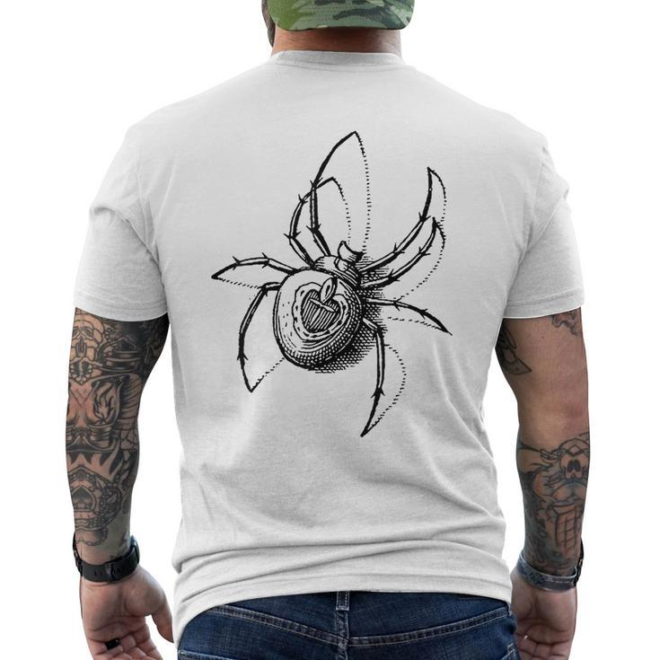 Vintage Retro Spider Scientific Illustration Entomology Men's T-shirt Back Print