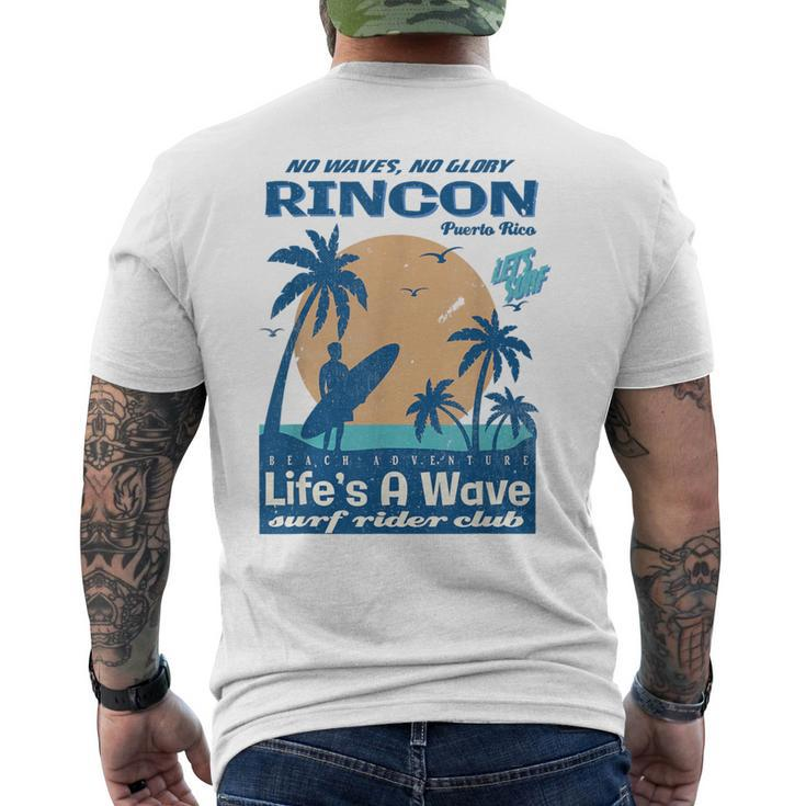 Vintage Rincon Puerto Rico Surf Rider Club Men's T-shirt Back Print
