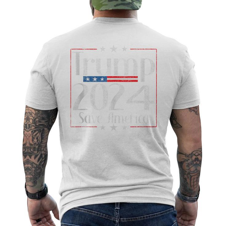 Vintage Trump 2024 Save America Vote Trump 2024 Men's T-shirt Back Print