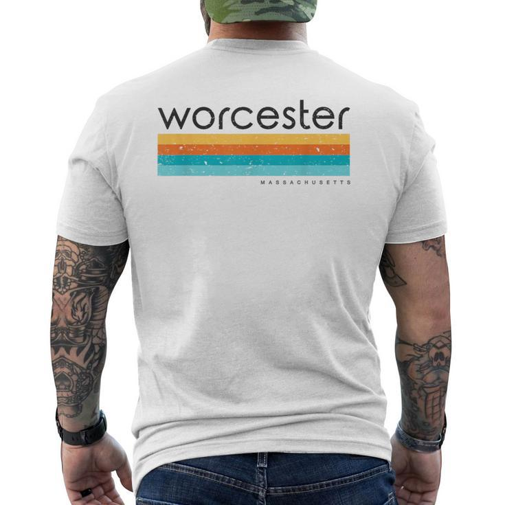 Vintage Worcester Massachusetts Ma Retro Men's T-shirt Back Print