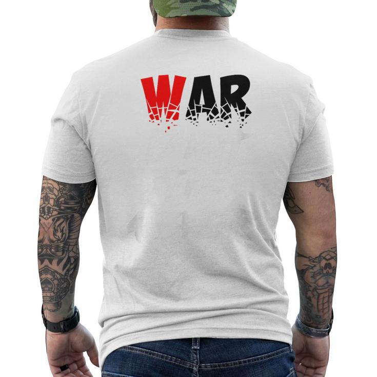 War Is Not The Answer Men's T-shirt Back Print