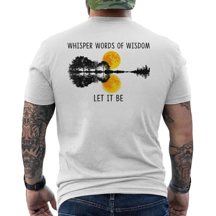 Whisper Words Of Wisdom Let-It Be Guitar Lake Shadow Men's T-shirt Back Print