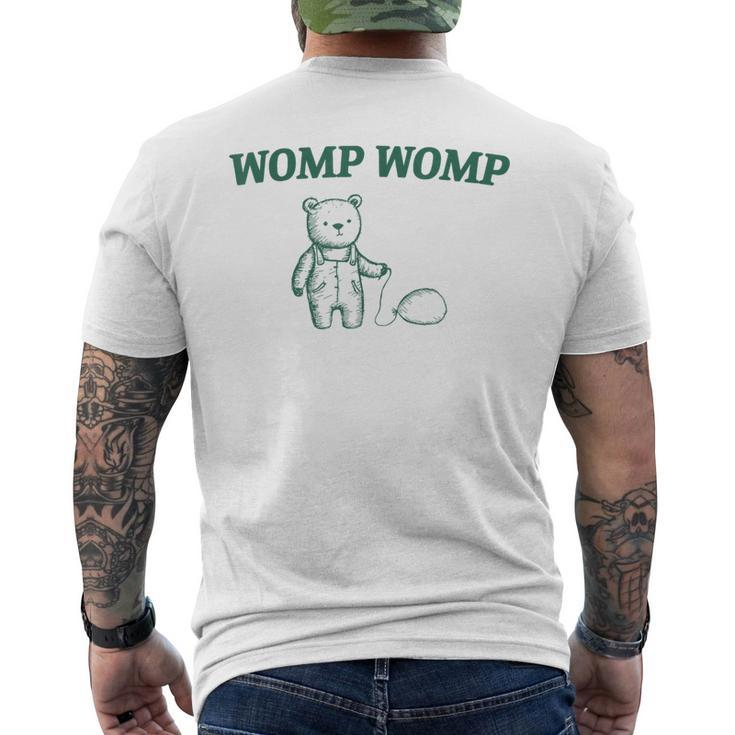 Womp Womp Bear With Ballon Meme Men's T-shirt Back Print