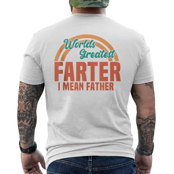 World's Best Farter Vintage Father's Day Saying Dad Men's T-shirt Back Print
