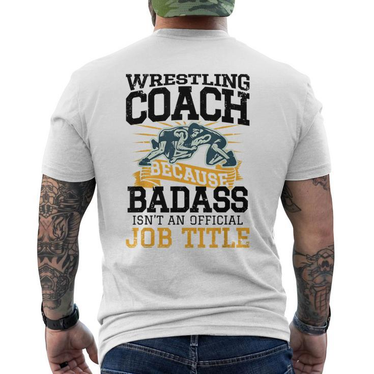 Wrestling Coach Vintage For Wrestle Man Men's T-shirt Back Print