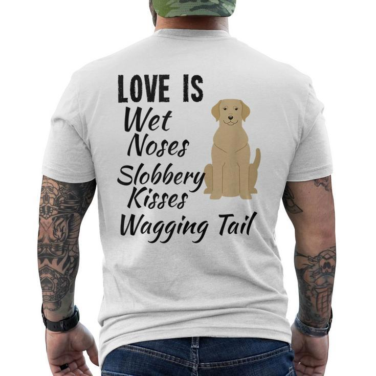 Yellow Labrador Retriever Dog Love My Lab Quote Saying Men's T-shirt Back Print