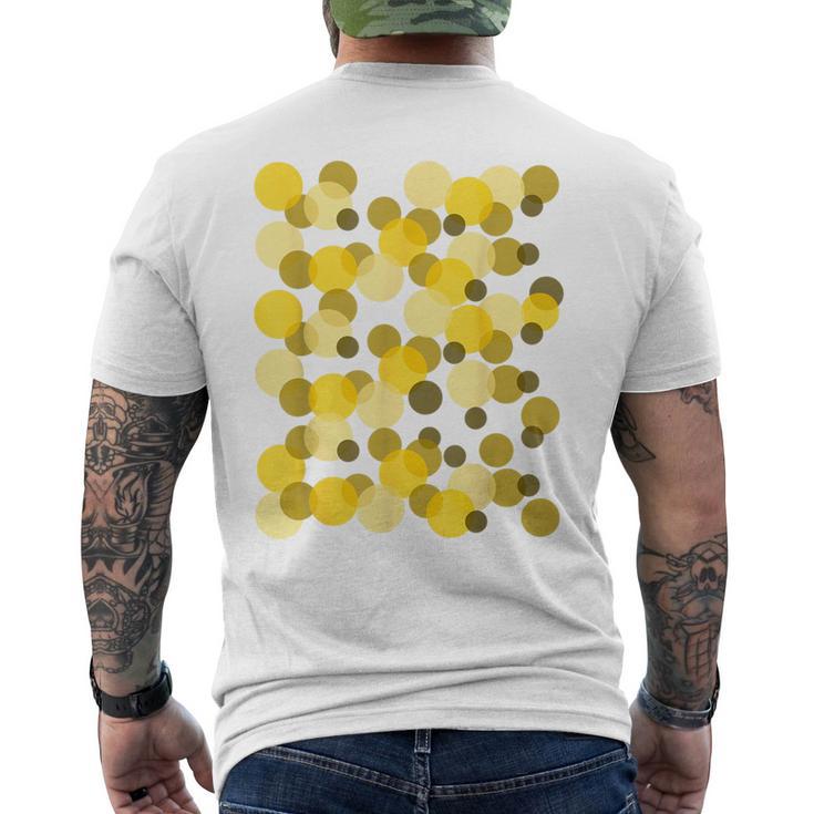 Yellow Spots Polka Dot Men's T-shirt Back Print