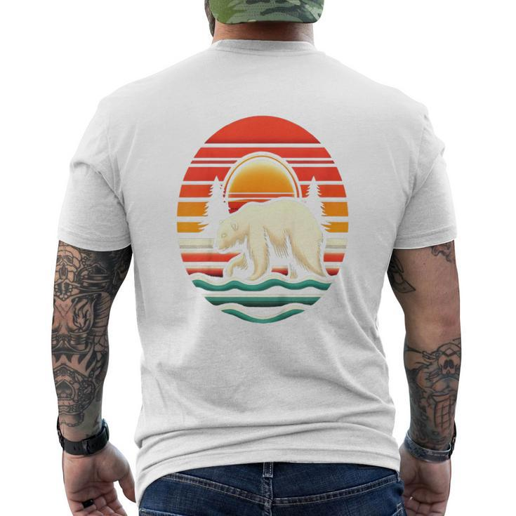 Youth Polar Bear Vintage Sunglasses Animal Lover Men's T-shirt Back Print