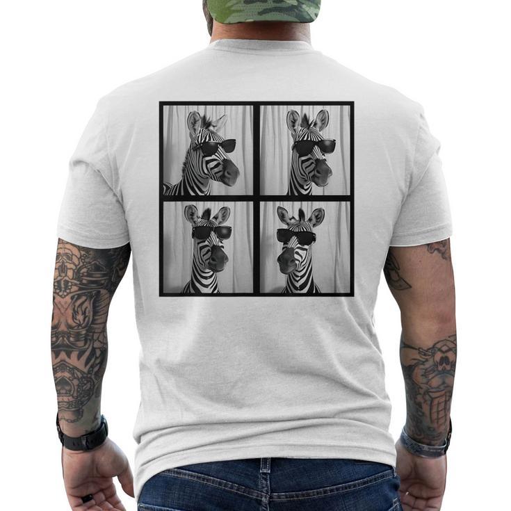 Zebra With Sunglasses Zoo Lover Safari Animal Photo Men's T-shirt Back Print