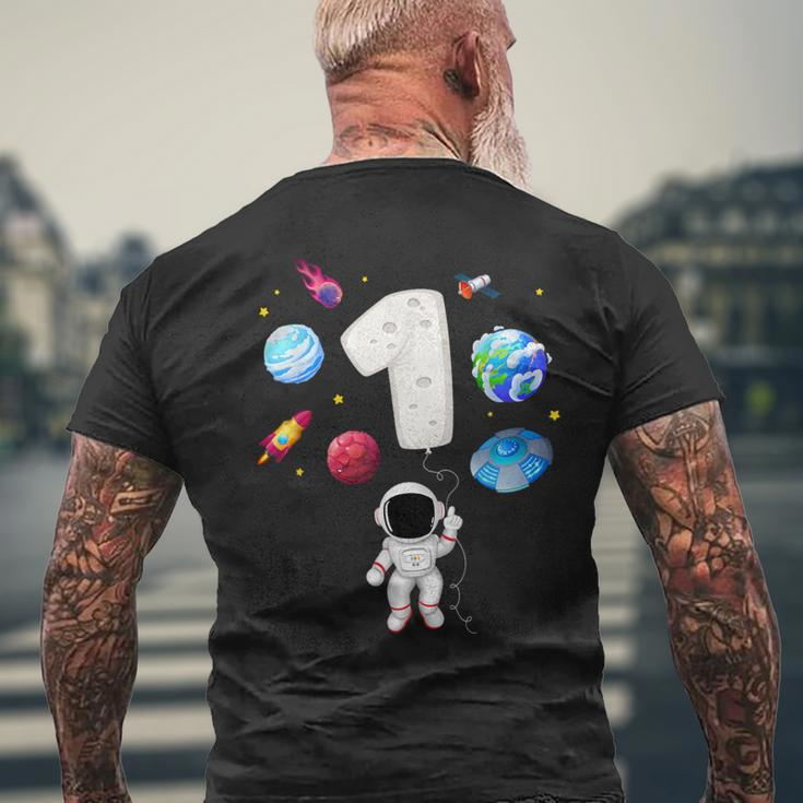 1 Astronaut Geburtstagsfeier 1 Jahr Altes Astronomie-Kostüm T-Shirt mit Rückendruck Geschenke für alte Männer