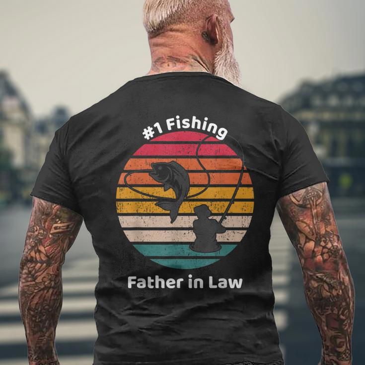 1 Fishing Father In Law Graphic Fisherman Fathers Day Men's T-shirt Back Print Gifts for Old Men